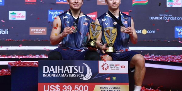 Tumbangkan Tuan Rumah Goh/Izzuddin Raih gelar Juara Indonesia Masters 2026