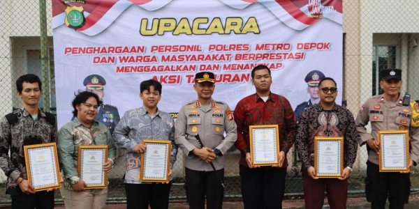 Cegah Tawuran di Cipayung Depok, Aksi Heroik Warga dan Polisi Diganjar Penghargaan