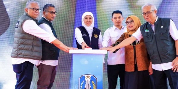 Gubernur Khofifah Resmikan Instalasi Pengolahan Air SPAM Mojolagres, Kapasitas 300 Liter/Detik