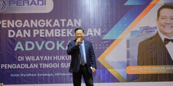 Otto Hasibuan Bekali 398 Calon Advokat yang Akan Disumpah pada Pengadilan Tinggi Surabaya