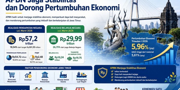 APBN Jaga Stabilitas dan Dongkrak Pertumbuhan Ekonomi Jawa Timur pada Triwulan I 2026