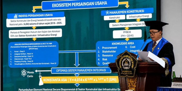 Ketua KPPU Raih Gelar Profesor Kehormatan, Tawarkan Konsep Konstanta Asa untuk Efisiensi Pembangunan