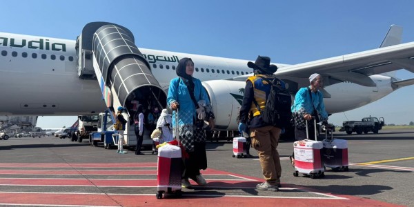 Layani Kloter Terakhir, Proses Debarkasi Haji di Bandara Juanda Berjalan Lancar