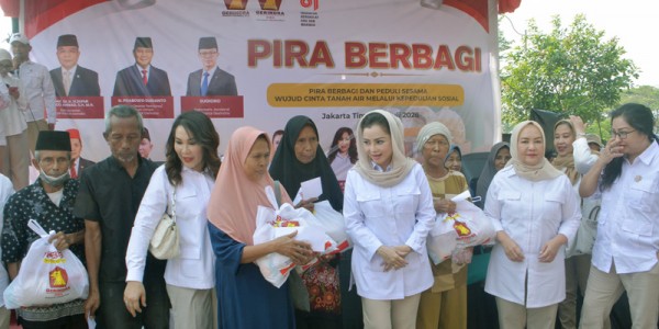 DPP Perempuan Indonesia Raya (PIRA) Partai Gerindra Salurkan 1.450 Paket Sembako dan Santunan 200 Anak Yatim