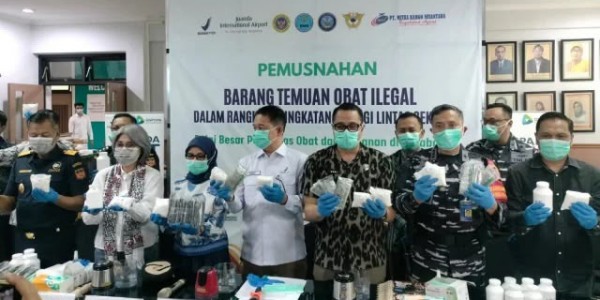 97.679 Tablet Obat Ilegal Senilai Rp540 Juta Dimusnahkan BBPOM Surabaya