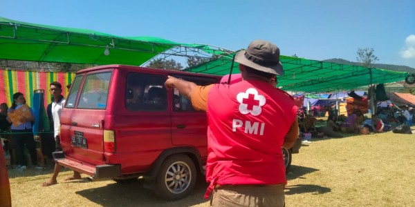 PMI Sebar Informasi RS Lapangan 24 Jam Bagi Warga Terdampak Gempa